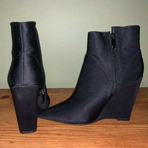 Zara Black Trafaluc Wedge Booties